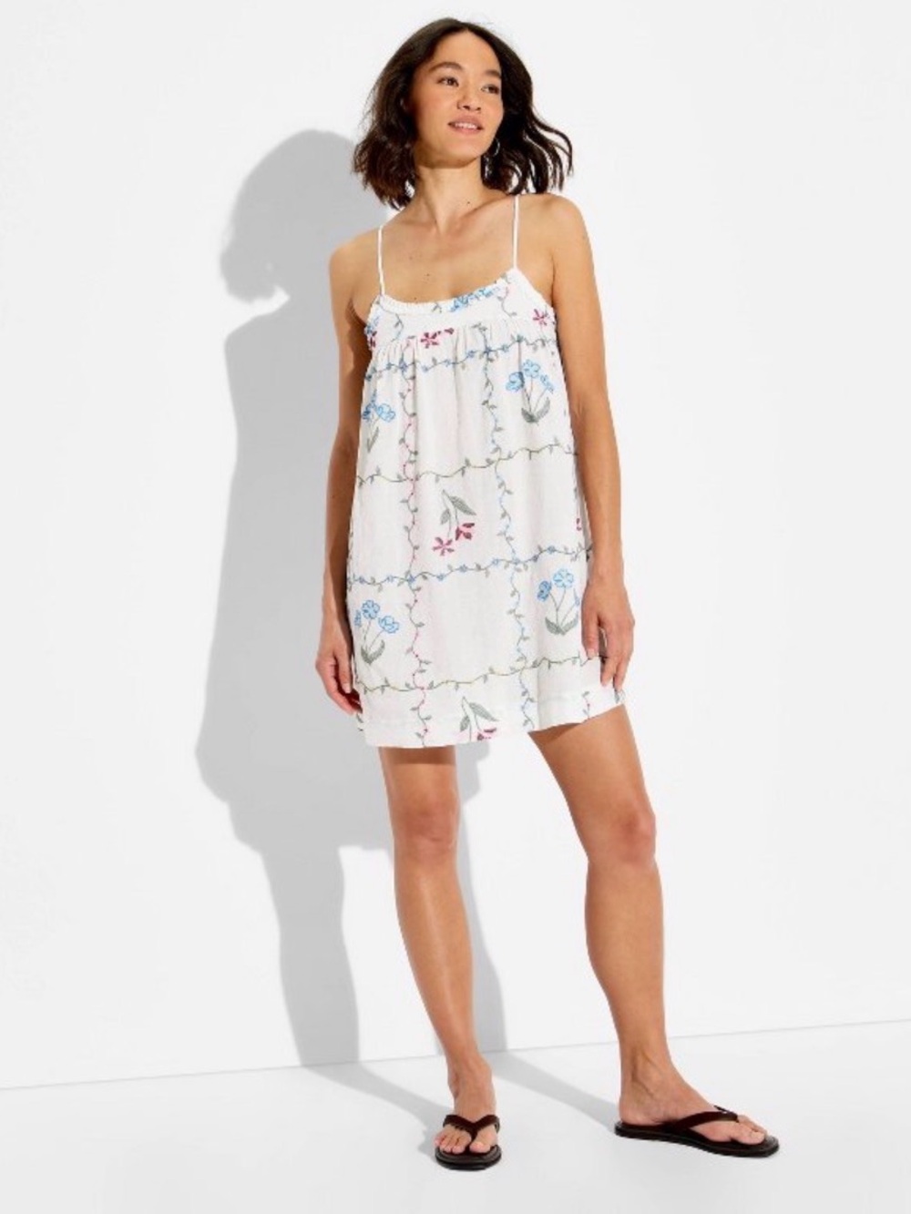Wild Fable Women's Mini Trapeze Ruffle Edge A-Line Dress